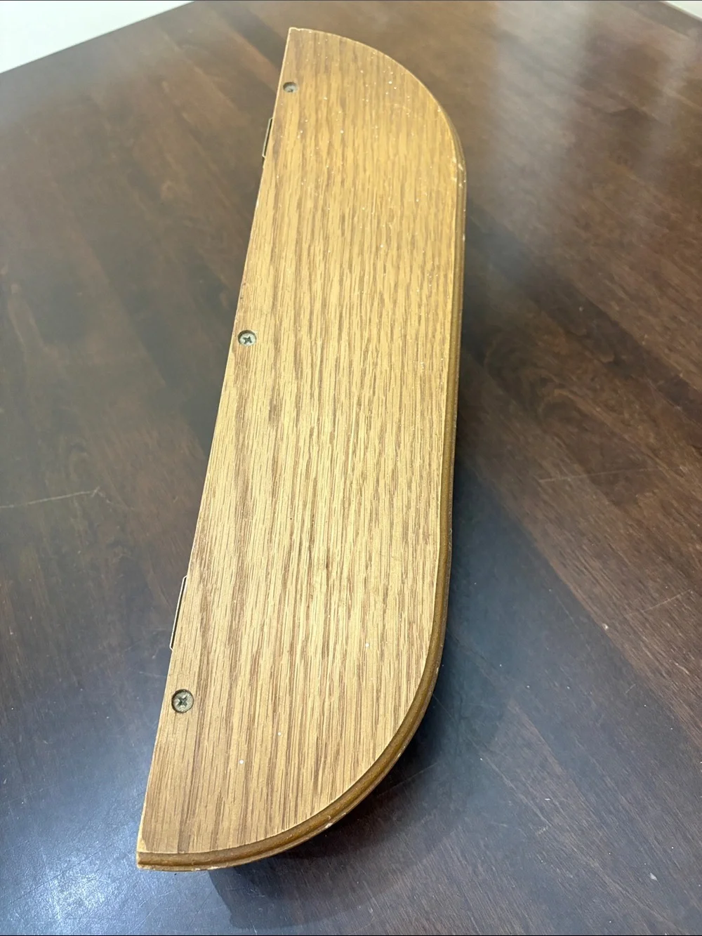 Wall Shelf with Three Pegs - Light Oak